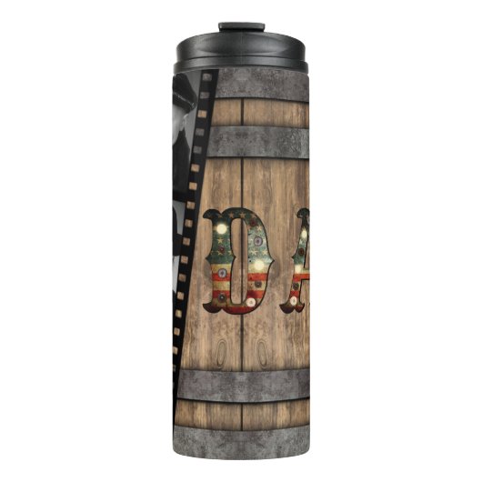 Custom Foto Vater Film Strip Kinoleuchten Thermosbecher (Vorderseite)