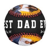 Custom Foto Vatertag Geschenk Baseball (Rückseite)