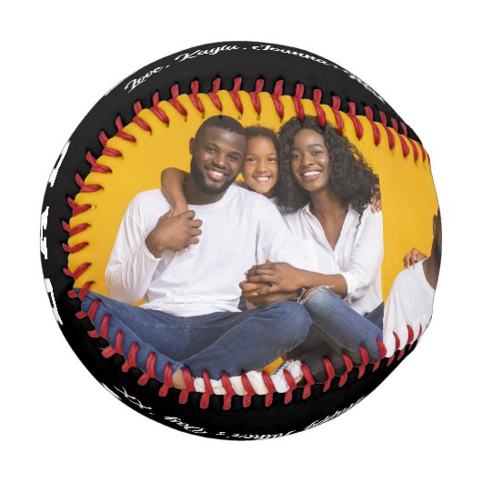 Custom Foto Vatertag Geschenk Baseball (Vorderseite Links)