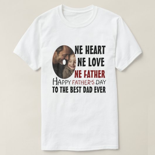 Custom Foto Vatertag T - Shirt - Geschenk für Vate (Design vorne)