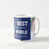 Custom Foto Vatertag Tasse Blau (VorderseiteRechts)