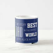 Custom Foto Vatertag Tasse Blau (Mittel)