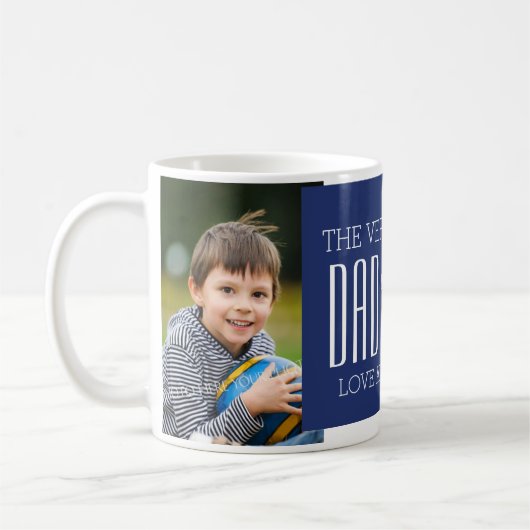 Custom Foto Vatertag Tasse Blau (Links)