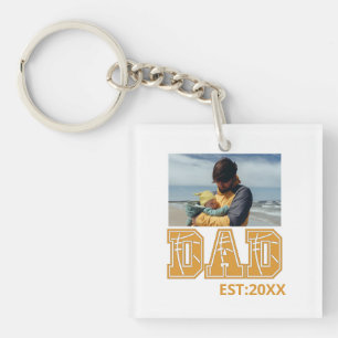Custom Foto Vathage Tag Sport Vater Basketball Vat Schlüsselanhänger
