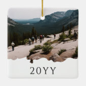 Custom Foto versteinerten Forest National Park Keramikornament (Rückseite)