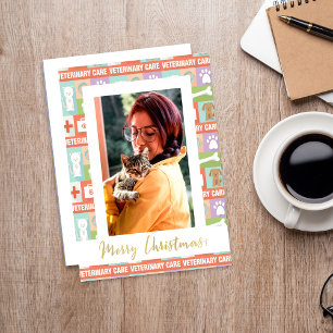 Custom Foto Veterinarian Merry Weihnachten