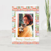 Custom Foto Veterinarian Merry Weihnachten (Vorderseite)