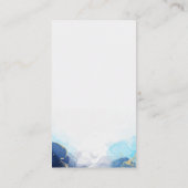 Custom Foto Vielen Dank, blaues Gold Begleitkarte (Rückseite)