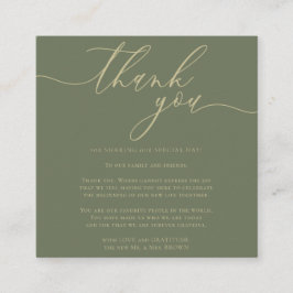 Custom Foto Vielen Dank Sage Gold Begleitkarte