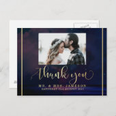 Custom Foto Vielen Dank | Starry Night Sky Postkarte (Vorne/Hinten)