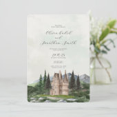 Custom Foto Vintag Englisch Herrenhochzeit Einladung (Stehend Vorderseite)