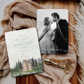 Custom Foto Vintag Englisch Herrenhochzeit Einladung