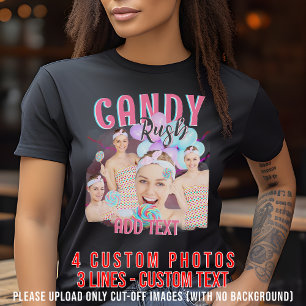 Custom Foto Vintag Era Bootleg Trendy Retro T-Shirt