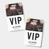 Custom Foto VIP All Access Pass Konzert Ausweis (Vorder- & Rückseite)