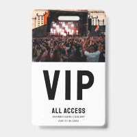 Custom Foto VIP All Access Pass Konzert
