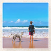 Custom Foto von Glass Coaster Your Pets Fotos Glasuntersetzer (Vorderseite)