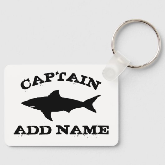 Custom foto von keychain with shark fish silhouett schlüsselanhänger (Vorderseite)