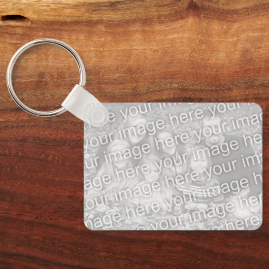 Custom foto von keychain with shark fish silhouett schlüsselanhänger (Rückseite)