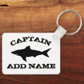 Custom foto von keychain with shark fish silhouett schlüsselanhänger (Vorderseite)