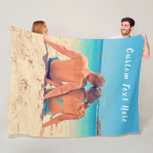 Custom Foto von Text Fleece Blanket Your Love Foto