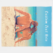 Custom Foto von Text Fleece Blanket Your Love Foto (Vorderseite (Horizontal))