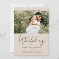 Custom Foto Website neutrale ästhetische Hochzeit