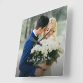 Custom Foto Wedding Acrylwand Uhr (Winkel)