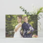 Custom Foto Wedding Ankündigung (Stehend Vorderseite)
