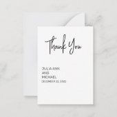 Custom Foto Wedding Beach Arch Vielen Dank Mitteilungskarte (Rückseite)