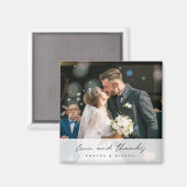 Custom Foto Wedding Danke Magnet (Vorderseite/Rückseite)