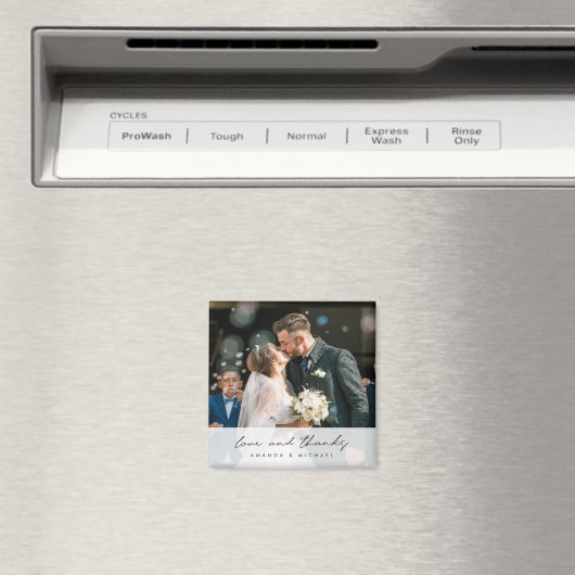 Custom Foto Wedding Danke Magnet (In Situ (Geschirrspüler))
