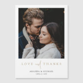 Custom Foto Wedding Danke Magnet (Vorderseite)