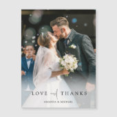 Custom Foto Wedding Danke Magnet (Vorderseite)