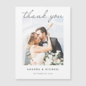 Custom Foto Wedding Danke Magnet Template (Vorderseite)