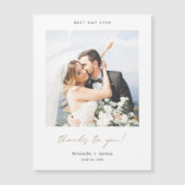 Custom Foto Wedding Danke Magnet Template (Vorderseite)