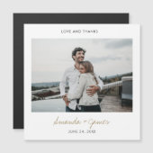 Custom Foto Wedding Danke Magnet Template (Vorne/Hinten)