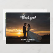 Custom Foto Wedding Dankeschön Card, Flat Einladung (Vorne/Hinten)