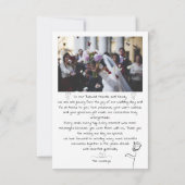 Custom Foto Wedding Dankeschön Card - Personalisie Dankeskarte (Rückseite)