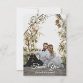 Custom Foto Wedding Dankeskarte (Vorderseite)