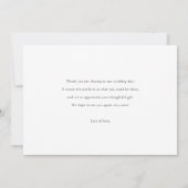 Custom Foto Wedding Dankeskarte (Rückseite)