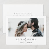 Custom Foto Wedding Dankeskarte (Vorne/Hinten)