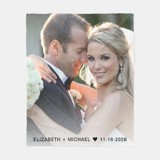 Custom Foto Wedding Fleecedecke (Vorderseite)