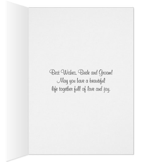 Custom Foto Wedding Gold Frame Gratulation (Innen (Rechts))