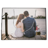 Custom Foto Wedding Große Geschenktüte (Vorderseite)