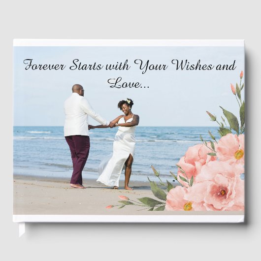 Custom Foto Wedding Guest Book Gästebuch (Vorderseite)