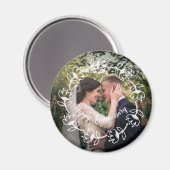 Custom Foto Wedding Happy Anniversary Magnet (Vorderseite/Rückseite)