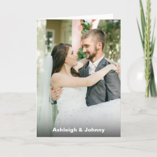 Custom Foto Wedding Karte