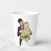 Custom Foto Wedding Paper Cups Pappbecher (Vorderseite)