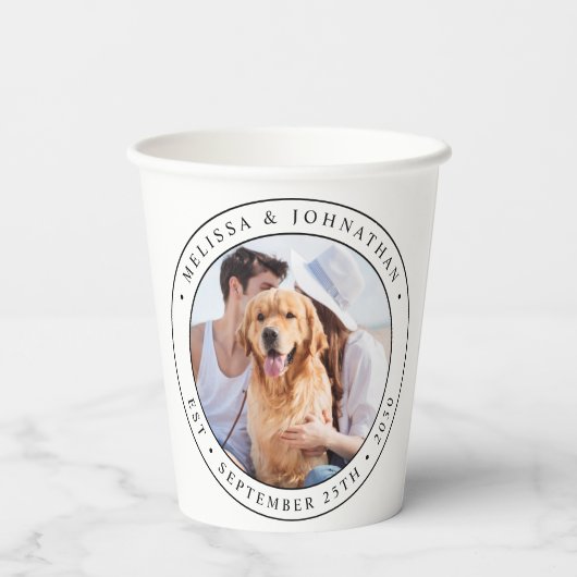 Custom Foto Wedding Pappbecher (Rückseite)