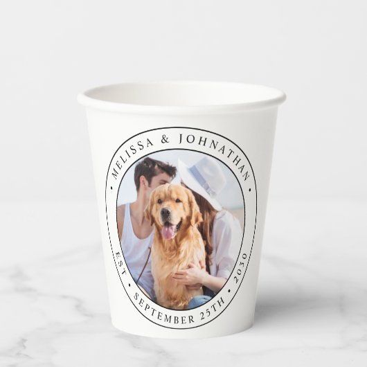 Custom Foto Wedding Pappbecher (Vorderseite)